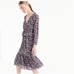 J. Crew Ruffle Hem Dress in Paisley
